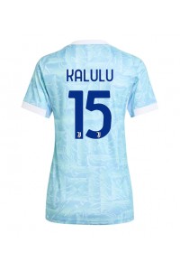 Juventus Pierre Kalulu #15 Fotballdrakt Borte Klær Dame 2025-26 Korte ermer